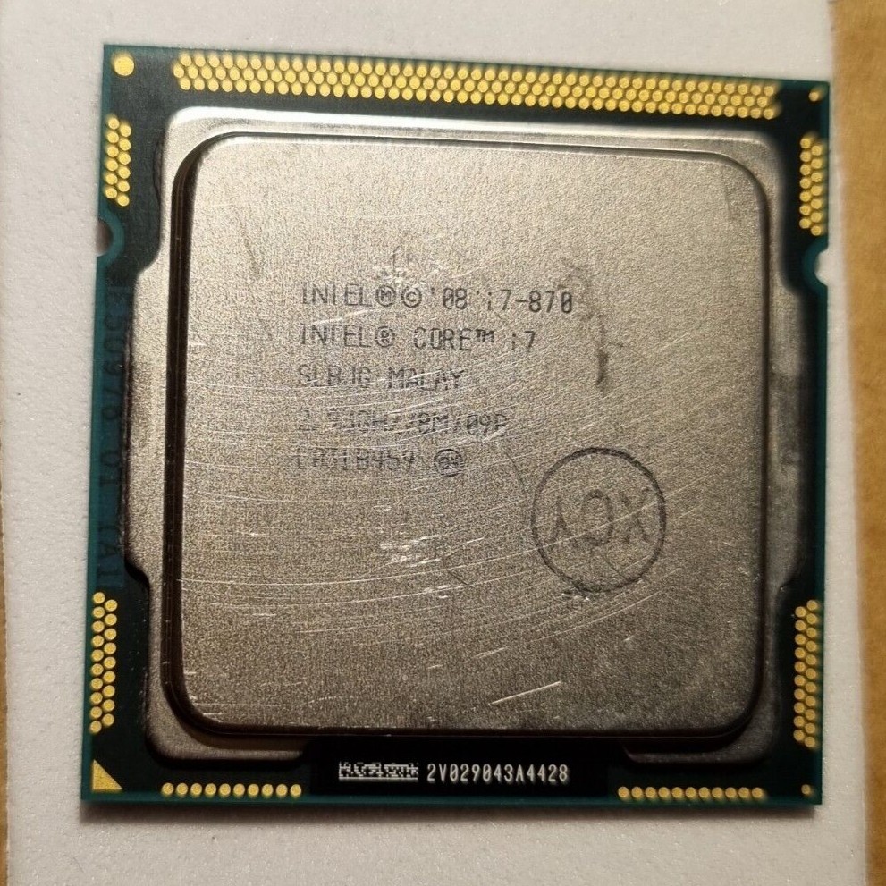 Intel Core I7 870 2.93 GHz 2.9 GHz Quad Core 8M 95W LGA 1156 Processor CPU Chip