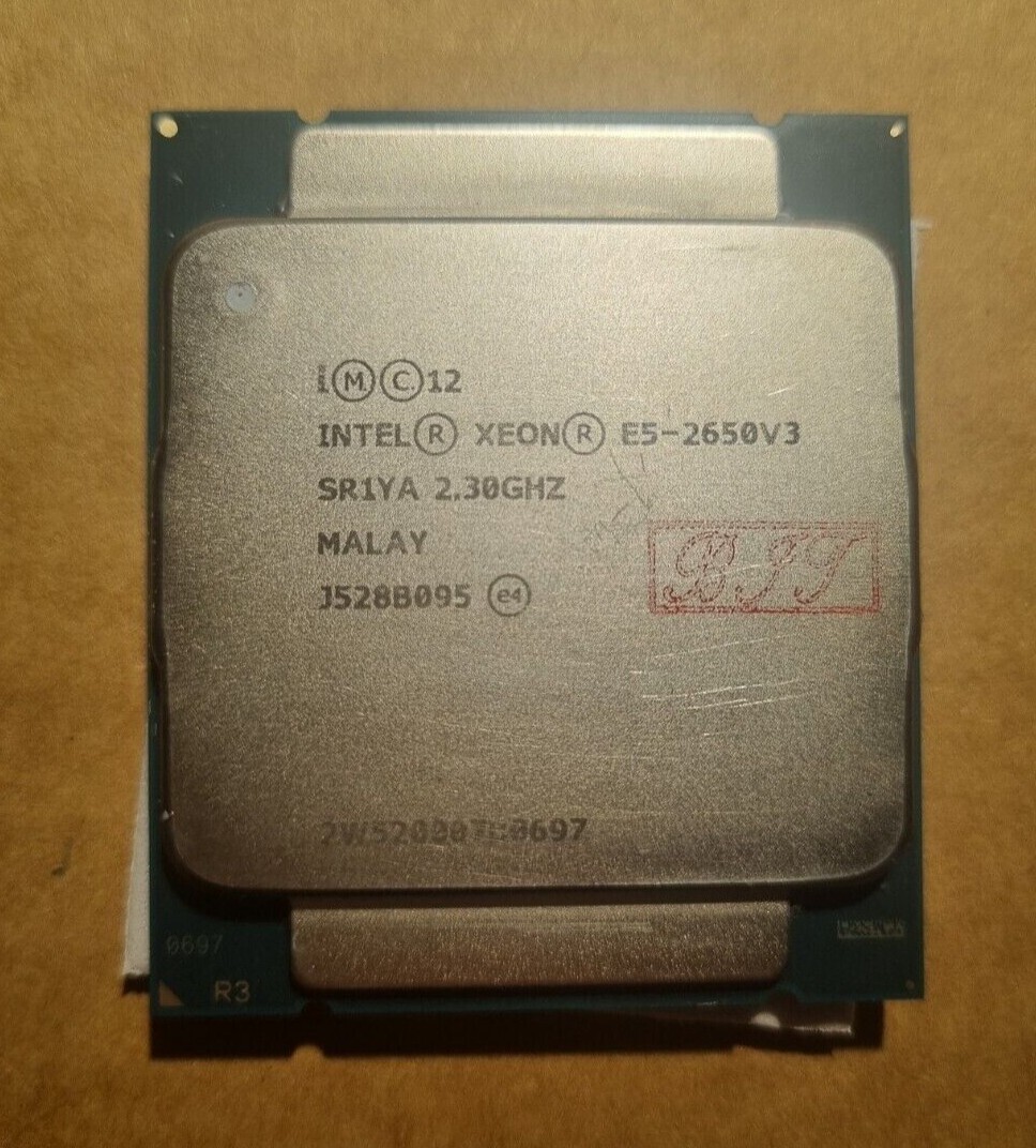 Inte Xeon E5 2650 V3 2.3 GHz 10 Core 105W LGA 2011-3 CPU 25MB 20 Threads + Glue