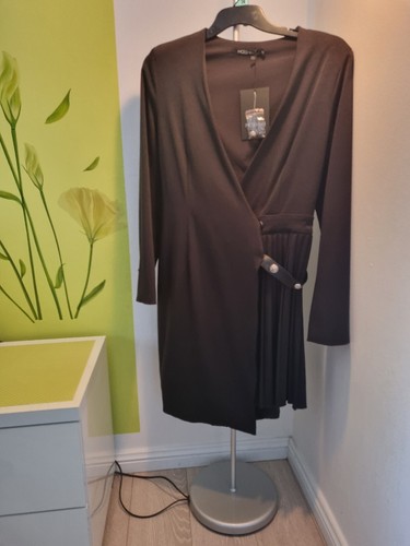 Mossman Black Dress Women Size 10 New Never UsedJacket Like With Frill And Belt