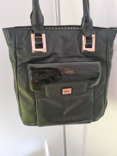 Mimco Women Hanbag Used Like New Patent Leather Black Designer Bag