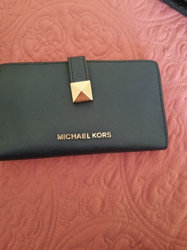 Michael Kors Black Wallet With Gold Hardware Used Once Like New Women Fashion