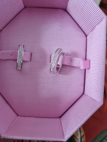 Swarovski Huggies Earrings In Sver Never Worn Original Packaging Women Fashion
