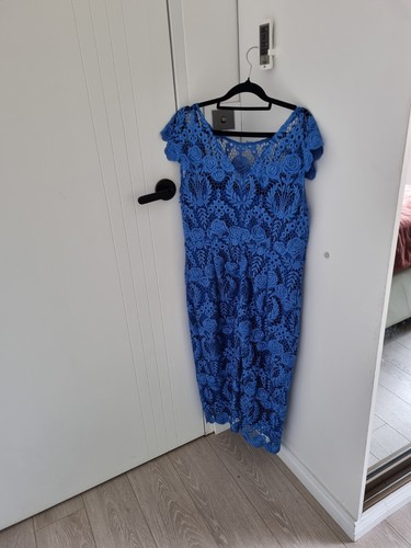 Anthea Crawford Dress Size 14 Royal Blue Worn Once Fashion