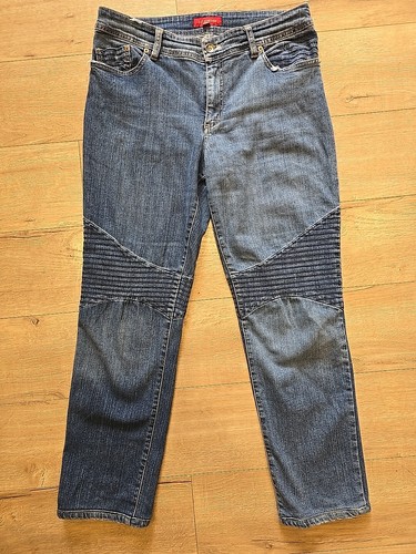 Liz Jordans Womens Jeans Size 12 Straight Leg Blue Waist 16 Rise 10 Leg 27
