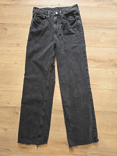 Denim Women Jeans Size 8 Straight Grey Denim & Denim Waist 15 Stretch Blue Wash