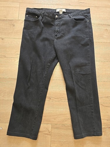 Bluegrass Jeans Mens Dark Black Weist 23 Stretch Straight Blue Brass Fashion