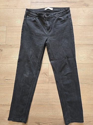 Grae Denim Jeans Womens Size 10 Grey Straight Leg Waist 16 Stretch Fashion