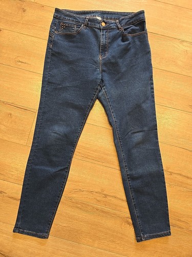 Rockmans Jeans Women Size 34 Blue Straight Leg Denim Jeans Waist 17 Fashion