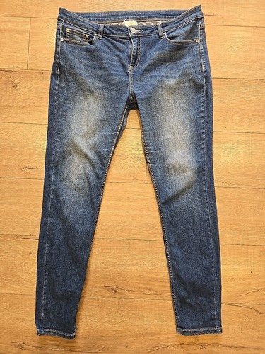Mix Womens Size 12 Blue Denim Skinny Stretch Washed Waist 18 Cotton Fashion