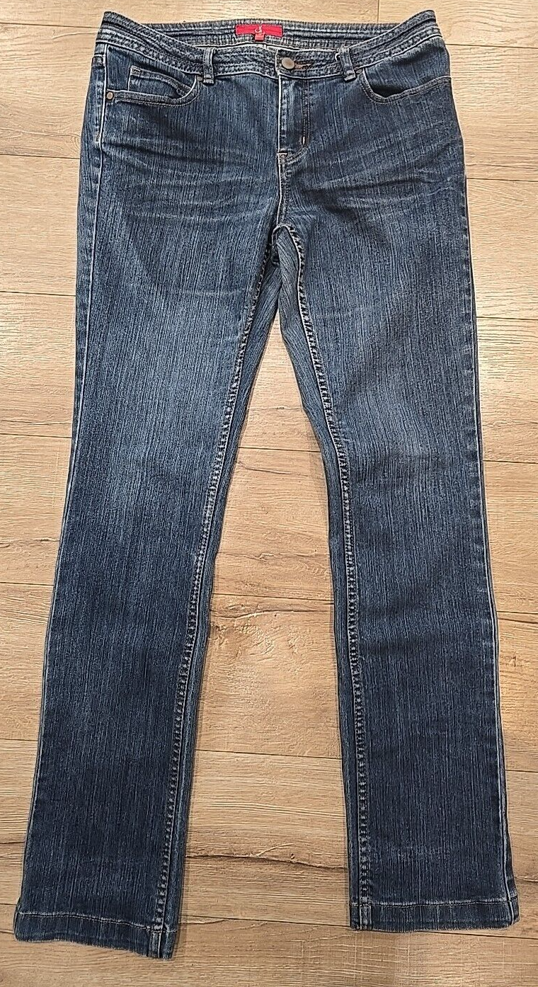 DF Jeans Denim Womens Size 10 Stretch Skinny Blue Washed Waist 16 Fashion