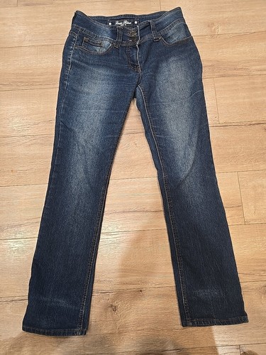 Womens Size 10 Low Rise Stretchy Straight Leg Jeans Rivers Washed Waist 16