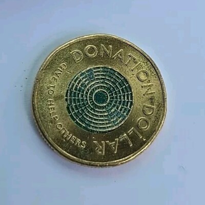 🪙 RARE 2021 AUSTRALIAN DONATION ONE DOLLAR COIN JC ENGRAVING ON SHOULDER 1$ 🪙