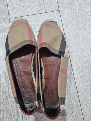Burberry Canvas House Check Hogeson Espadrille Size38 DIY