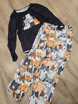Pyjama Womens Cats Black White Medium Shein Fashion