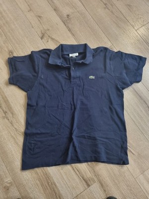 Lacoste Mens Polo Tshirt Size L Navy Blue Good Condition Preowned Fashion