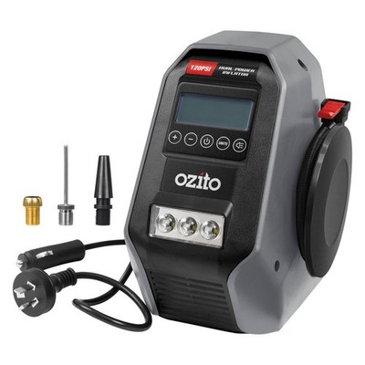 Ozito 12V-DC 240V-AC Dual Power Inflator DPI-6000 Workshop Tool
