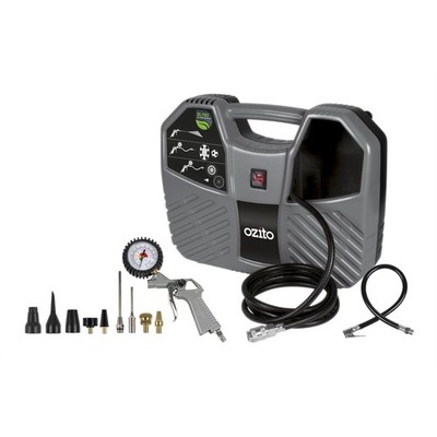 Ozito 1100W Inflate-It Compressor Kit Workshop Tool
