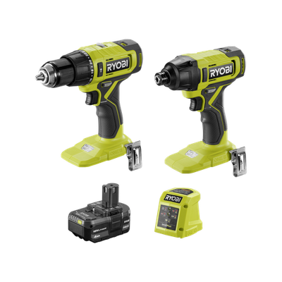 Ryobi 18V ONE+ Hammer Drill And Impact Driver Kit Tool