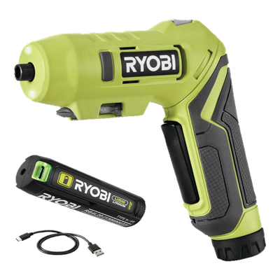 Ryobi USB Lithium Twist Grip Screwdriver 2Ah Kit Car Charger Workshop Tool