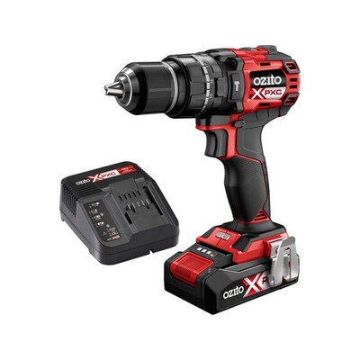 Ozito PXC 18V 13mm Cordless Brushless Hammer Drill Kit PXBHDK-250 Workshop Tool