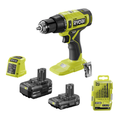Ryobi 18V ONE+ Hammer Drill Power Up 2Ah/4Ah Kit Workshop Tool