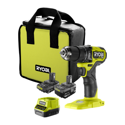 Ryobi 18V ONE+ HP 2.0/4.0Ah Compact Hammer Drill Kit Workshop Tool