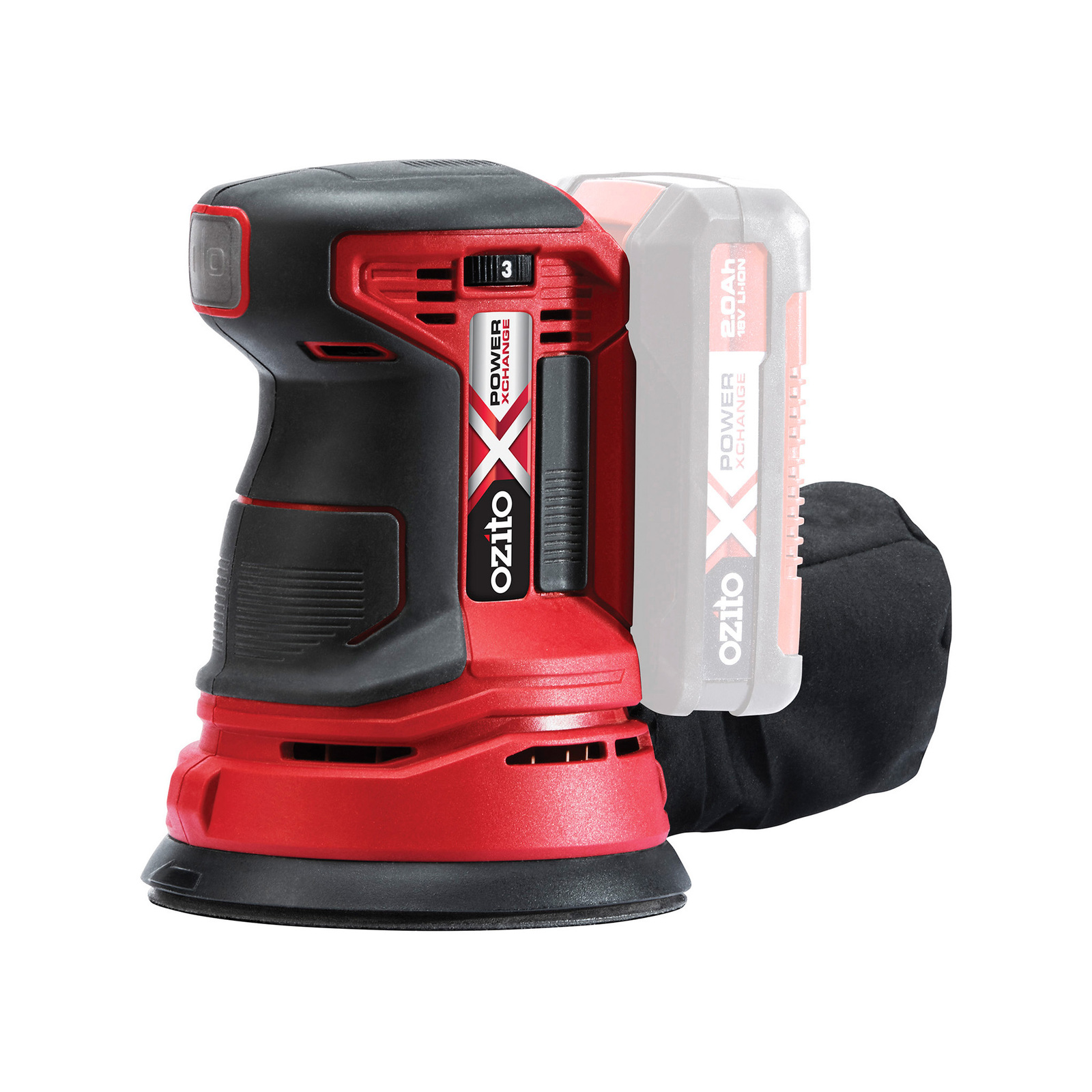 Ozito PXC 18V Cordless 125mm Random Orbital Sander PXROS-125 - Skin Only DIY