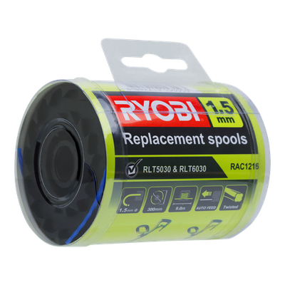 Ryobi 1.5mm Replacement Spool To Suit RLT5030 And RLT6030 - 3 pieces Garden