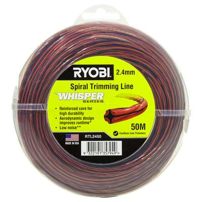 Ryobi 2.4mm x 50m Whisper Series Trimming Line Door Hardware