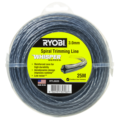 Ryobi 3mm x 25m Whisper Series Trimming Line Door Hardware