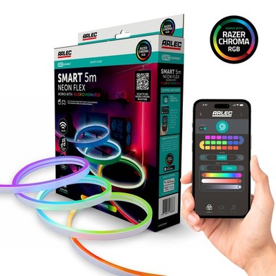 Arlec Grid Connect Smart 5m Neon Flex with Razer Chroma RGB Electronics