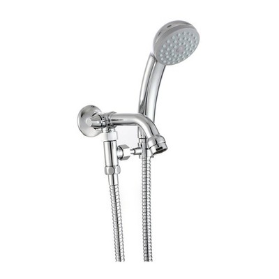 Shaw & Mason Chrome Bath Spout With Diverter And Shower Kit Home