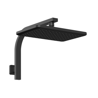 Mondella Matte Black Overture Shower Arm and Rose Home
