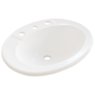 Estilo Allana Vitreous China Drop-In Basin - 3 Tap Hole Home Fixture