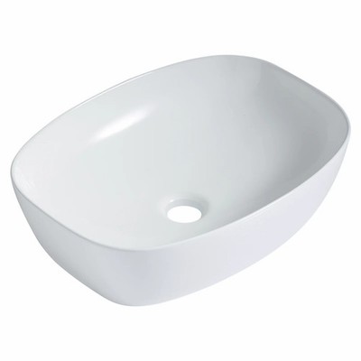 Mondella Rectangular Above Counter Basin - Gloss White Resonance Home Fixture