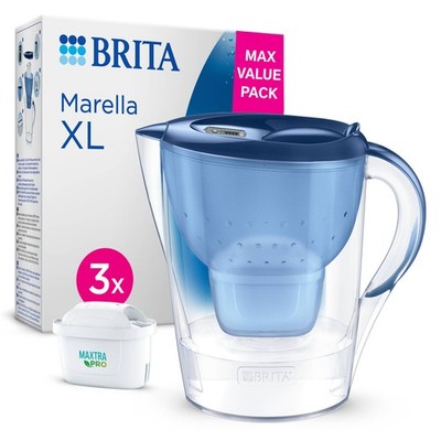 Brita Water Filter Jug Marella XL 3.5L (3 Maxtra Pro Filters) - Blue Auto Part