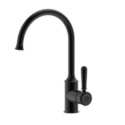 Mondella Black Matte Maestro Goose Neck Kitchen Sink Mixer Home Fixture