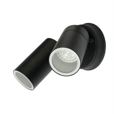 Brilliant Lighting Coolum Black Twin Head Exterior Wall Light Door Hardware