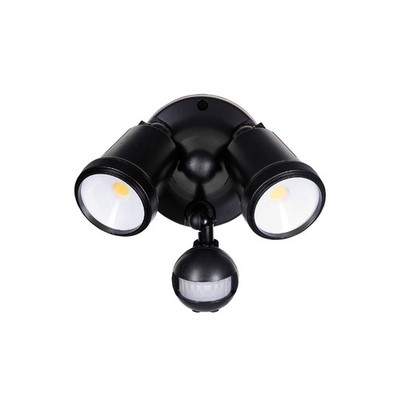 Brilliant Black Raptor III LED DIY Twin Security Light with Sensor