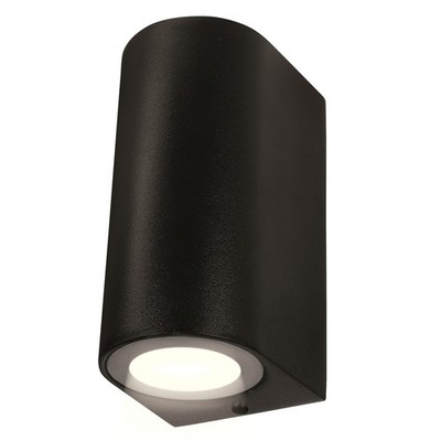 Brilliant 240V Black Corbett Up / Down Wall Light Home