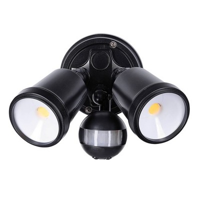 Brilliant Black Raptor III Twin Security Light with Sensor Auto Sensor Auto Part