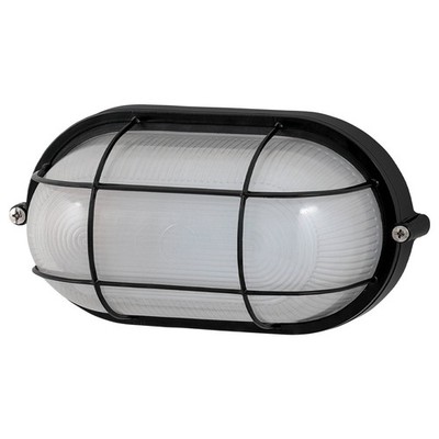 Arlec Black Oval Caged Bunker Light Home