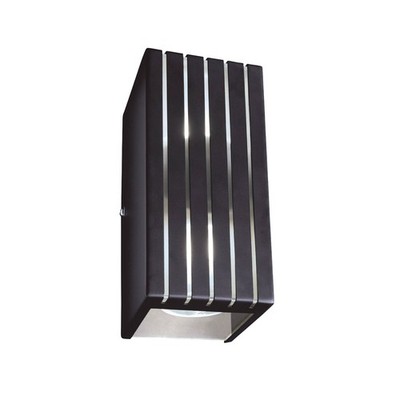 Brilliant Black Orelia Up / Down Ambient Wall Light Garden
