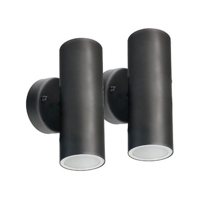 Brilliant Black Coolum Project Modern Wall Light LED - Twin Pack Home