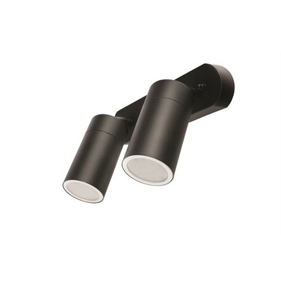 Brilliant Lighting 240V Black Coolum Twin Wall Light Home
