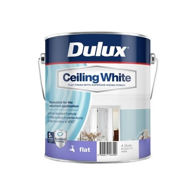 Dulux 4L White Ceiling Paint Car Interior