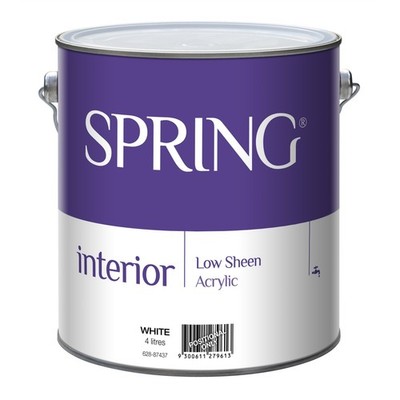 Spring 4L Low Sheen Interior Paint - 4L Car Interior