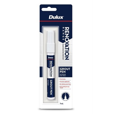 Dulux 7ML Renovation Range Grout Pen White Car Interior