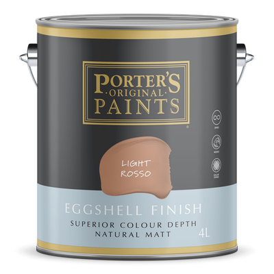 PAINT BROADWALL PORTERS 4L EGGSHELL LIGHT ROSSO - 4L Car Interior