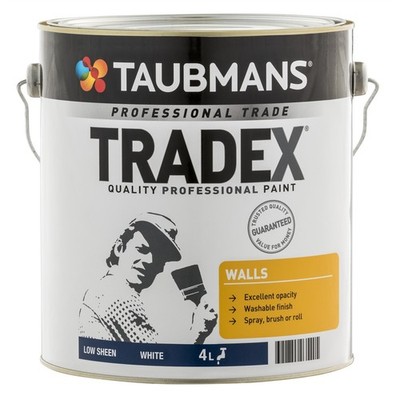 Taubmans Tradex White Low Sheen Interior Wall Paint - 4L Car Interior